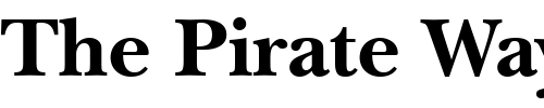 Font : ITCNewBaskerville-Bold Custom Text : The Pirate Way Test your own text here Click to download or to view this font on a tshirt that can be custom printed in Bali