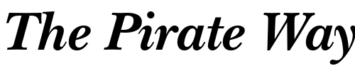 Font : ITCNewBaskerville-Bold-Italic Custom Text : The Pirate Way Test your own text here Click to download or to view this font on a tshirt that can be custom printed in Bali