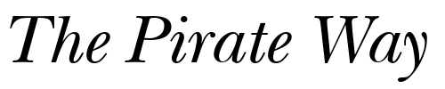 Font : ITCNewBaskerville-Italic Custom Text : The Pirate Way Test your own text here Click to download or to view this font on a tshirt that can be custom printed in Bali