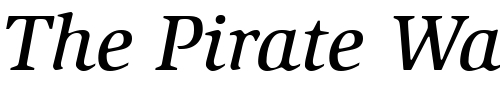 Font : ITCSlimbach-Medium-Italic Custom Text : The Pirate Way Test your own text here Click to download or to view this font on a tshirt that can be custom printed in Bali