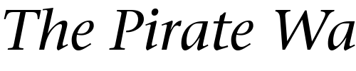 Font : ITCStoneSerif-Italic Custom Text : The Pirate Way Test your own text here Click to download or to view this font on a tshirt that can be custom printed in Bali
