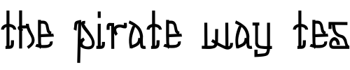 Font : Ich-bin-Endie Custom Text : The Pirate Way Test your own text here Click to download or to view this font on a tshirt that can be custom printed in Bali