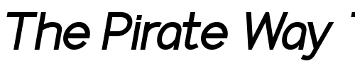 Font : IdentikalSans-RegularItalic Custom Text : The Pirate Way Test your own text here Click to download or to view this font on a tshirt that can be custom printed in Bali