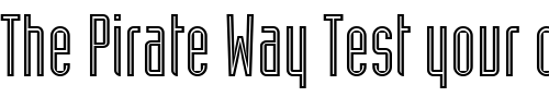 Font : Industria-Inline Custom Text : The Pirate Way Test your own text here Click to download or to view this font on a tshirt that can be custom printed in Bali