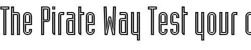 Font : IndustriaInline Custom Text : The Pirate Way Test your own text here Click to download or to view this font on a tshirt that can be custom printed in Bali
