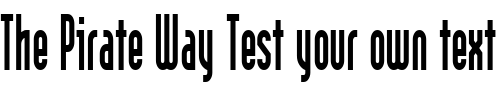 Font : IndustrialCondensed-Heavy Custom Text : The Pirate Way Test your own text here Click to download or to view this font on a tshirt that can be custom printed in Bali
