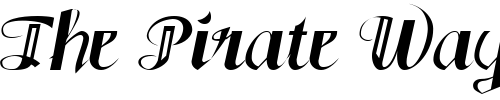 Font : JH3-Bammerscript Custom Text : The Pirate Way Test your own text here Click to download or to view this font on a tshirt that can be custom printed in Bali