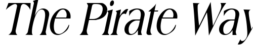 Font : JadeCondensed-Italic Custom Text : The Pirate Way Test your own text here Click to download or to view this font on a tshirt that can be custom printed in Bali
