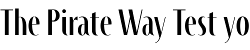Font : JandoniLight Custom Text : The Pirate Way Test your own text here Click to download or to view this font on a tshirt that can be custom printed in Bali