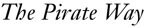 Font : Janson-SSi-Italic Custom Text : The Pirate Way Test your own text here Click to download or to view this font on a tshirt that can be custom printed in Bali