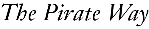 Font : JansonText56-Italic Custom Text : The Pirate Way Test your own text here Click to download or to view this font on a tshirt that can be custom printed in Bali