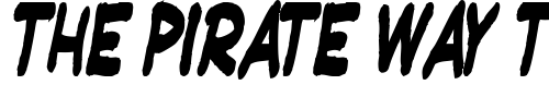 Font : JeffreyPrint-JL-Condensed-Italic Custom Text : The Pirate Way Test your own text here Click to download or to view this font on a tshirt that can be custom printed in Bali