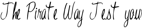 Font : JelindaFont52-Regular Custom Text : The Pirate Way Test your own text here Click to download or to view this font on a tshirt that can be custom printed in Bali
