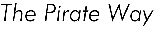 Font : Jensen-Thin-Italic Custom Text : The Pirate Way Test your own text here Click to download or to view this font on a tshirt that can be custom printed in Bali