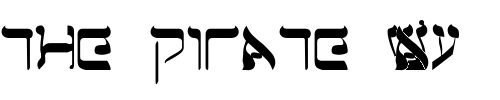 Font : Jerusalem Custom Text : The Pirate Way Test your own text here Click to download or to view this font on a tshirt that can be custom printed in Bali