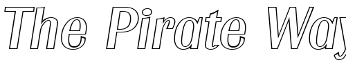 Font : JesseBeckerOutline-Italic Custom Text : The Pirate Way Test your own text here Click to download or to view this font on a tshirt that can be custom printed in Bali