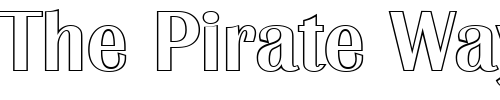Font : JesseBeckerOutline-Medium-Regular Custom Text : The Pirate Way Test your own text here Click to download or to view this font on a tshirt that can be custom printed in Bali