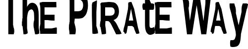 Font : JetPak-Juice Custom Text : The Pirate Way Test your own text here Click to download or to view this font on a tshirt that can be custom printed in Bali