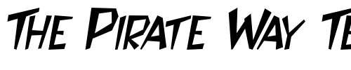 Font : Jitter-Italic Custom Text : The Pirate Way Test your own text here Click to download or to view this font on a tshirt that can be custom printed in Bali