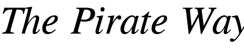 Font : KCStar-Italic Custom Text : The Pirate Way Test your own text here Click to download or to view this font on a tshirt that can be custom printed in Bali