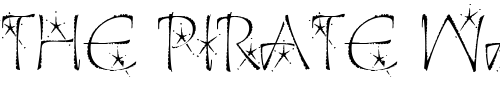 Font : Katytude-Star-Alternates Custom Text : The Pirate Way Test your own text here Click to download or to view this font on a tshirt that can be custom printed in Bali