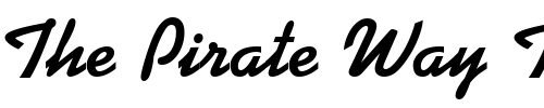 Font : Kaufmann_Becker_Joining_bold Custom Text : The Pirate Way Test your own text here Click to download or to view this font on a tshirt that can be custom printed in Bali