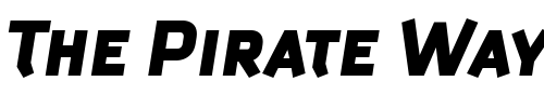 Font : Kautiva-Caps-Black-Italic Custom Text : The Pirate Way Test your own text here Click to download or to view this font on a tshirt that can be custom printed in Bali