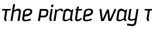 Font : Kautiva-Uni-Italic Custom Text : The Pirate Way Test your own text here Click to download or to view this font on a tshirt that can be custom printed in Bali
