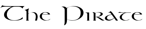 Font : Kelt-Extended-Normal Custom Text : The Pirate Way Test your own text here Click to download or to view this font on a tshirt that can be custom printed in Bali
