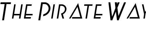 Font : KendraSCapsSSK-Bold-Italic Custom Text : The Pirate Way Test your own text here Click to download or to view this font on a tshirt that can be custom printed in Bali