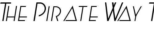 Font : KendraSCapsSSK-Italic Custom Text : The Pirate Way Test your own text here Click to download or to view this font on a tshirt that can be custom printed in Bali