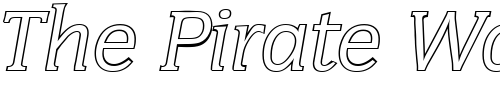 Font : KevinBeckerOutline-Italic Custom Text : The Pirate Way Test your own text here Click to download or to view this font on a tshirt that can be custom printed in Bali