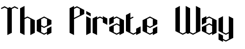 Font : Key-Ridge-alt-BRK Custom Text : The Pirate Way Test your own text here Click to download or to view this font on a tshirt that can be custom printed in Bali