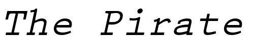 Font : Keyboard-Elite-SSi-Bold-Italic Custom Text : The Pirate Way Test your own text here Click to download or to view this font on a tshirt that can be custom printed in Bali