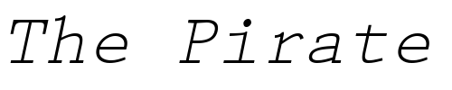 Font : Keyboard-Elite-SSi-Italic Custom Text : The Pirate Way Test your own text here Click to download or to view this font on a tshirt that can be custom printed in Bali
