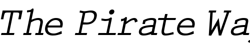 Font : KeyboardEliteSSK-Bold-Italic Custom Text : The Pirate Way Test your own text here Click to download or to view this font on a tshirt that can be custom printed in Bali