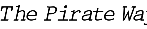 Font : KeyboardEliteSSK-BoldItalic Custom Text : The Pirate Way Test your own text here Click to download or to view this font on a tshirt that can be custom printed in Bali