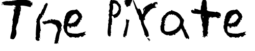 Font : KidTYPE-CrayonA Custom Text : The Pirate Way Test your own text here Click to download or to view this font on a tshirt that can be custom printed in Bali