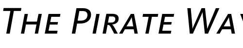 Font : Kievit-Book-Italic-SC Custom Text : The Pirate Way Test your own text here Click to download or to view this font on a tshirt that can be custom printed in Bali
