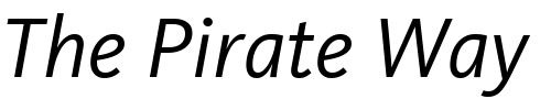 Font : Kievit-Regular-Italic Custom Text : The Pirate Way Test your own text here Click to download or to view this font on a tshirt that can be custom printed in Bali