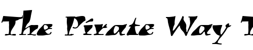 Font : KigaliLx-Italic Custom Text : The Pirate Way Test your own text here Click to download or to view this font on a tshirt that can be custom printed in Bali
