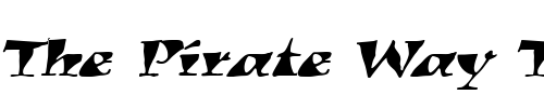 Font : KigaliSx-Italic Custom Text : The Pirate Way Test your own text here Click to download or to view this font on a tshirt that can be custom printed in Bali