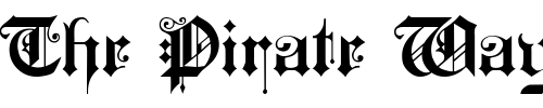 Font : KingsCross Custom Text : The Pirate Way Test your own text here Click to download or to view this font on a tshirt that can be custom printed in Bali