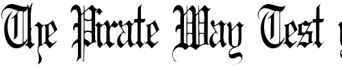 Font : KingsFont125-Regular Custom Text : The Pirate Way Test your own text here Click to download or to view this font on a tshirt that can be custom printed in Bali