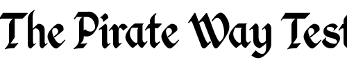 Font : Kingthings-Calligraphica Custom Text : The Pirate Way Test your own text here Click to download or to view this font on a tshirt that can be custom printed in Bali