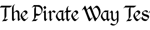 Font : Kingthings-Calligraphica-Light Custom Text : The Pirate Way Test your own text here Click to download or to view this font on a tshirt that can be custom printed in Bali