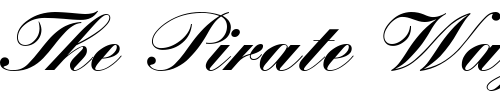 Font : Kuenstler-Script-Black Custom Text : The Pirate Way Test your own text here Click to download or to view this font on a tshirt that can be custom printed in Bali