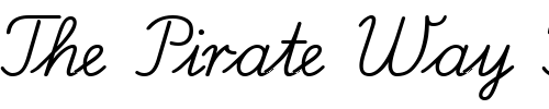 Font : LA-El-DB Custom Text : The Pirate Way Test your own text here Click to download or to view this font on a tshirt that can be custom printed in Bali