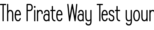 Font : LA-Headlights-BTN-Cond Custom Text : The Pirate Way Test your own text here Click to download or to view this font on a tshirt that can be custom printed in Bali