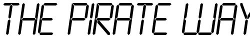 Font : LCD-Light Custom Text : The Pirate Way Test your own text here Click to download or to view this font on a tshirt that can be custom printed in Bali